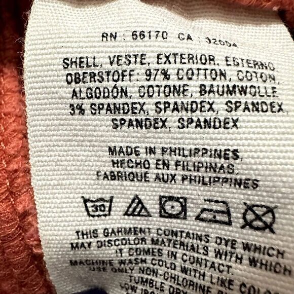 Pilcro and The Letterpress Fit/Serif Corduroy Pant Women's 28 Rust Orange Casual - Picture 7 of 7